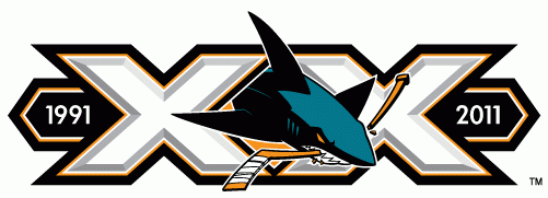 San Jose Sharks 2011 Anniversary Logo iron on transfers for clothing